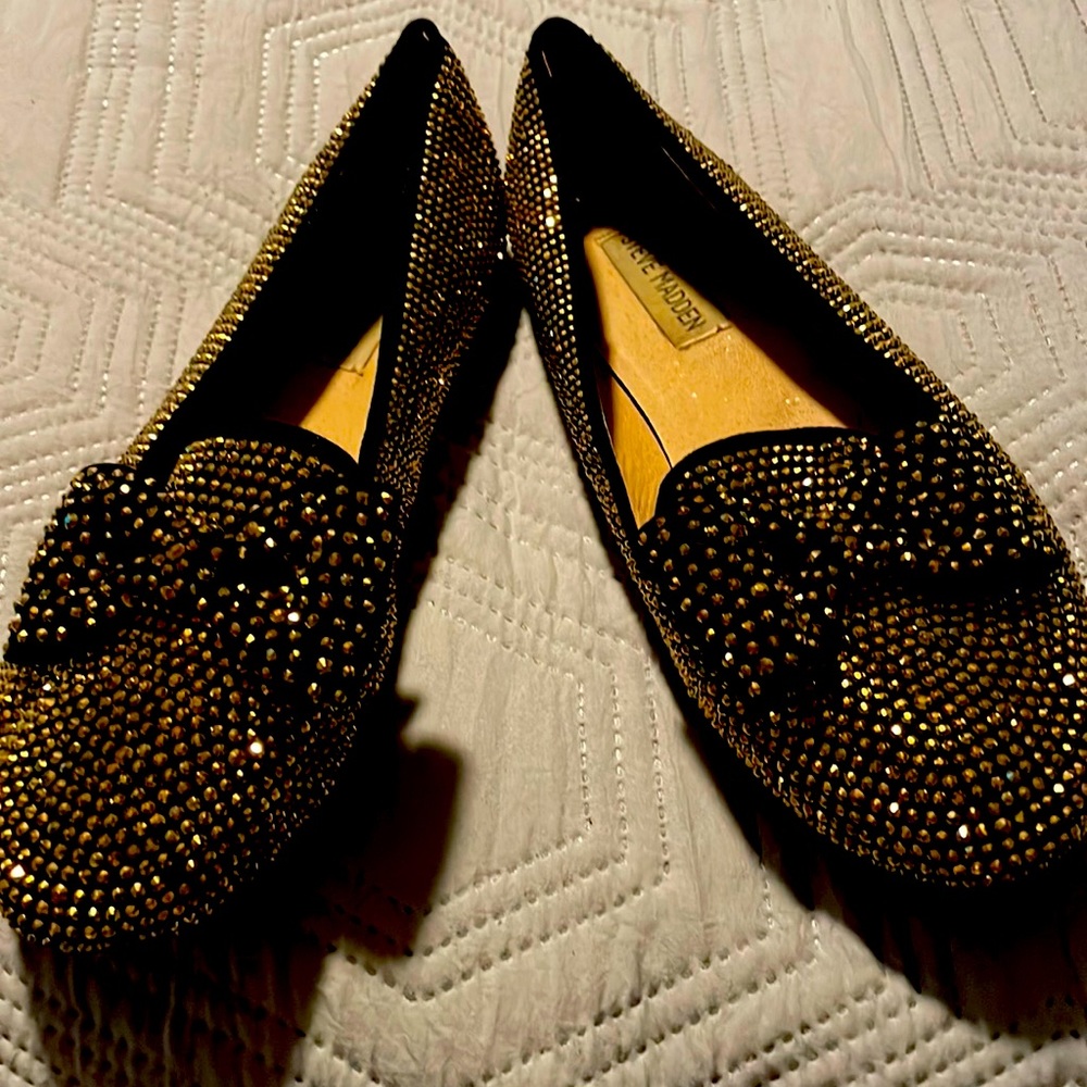 Steve Madden Bow Rhinestone Flats
